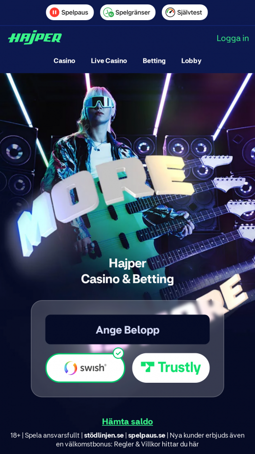 Hajper mobil screenshots
