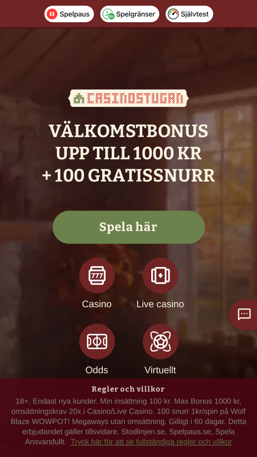 Casinostugan mobil screenshots