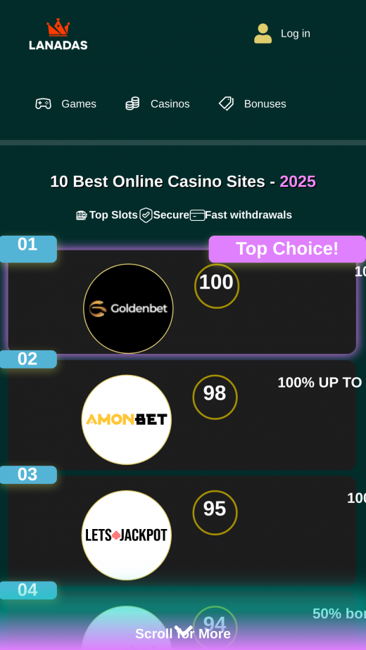 Lanadas Casino mobil screenshots