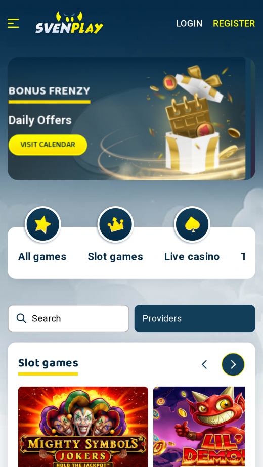 Svenplay mobil screenshots