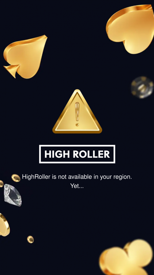 Highroller Casino mobil screenshots