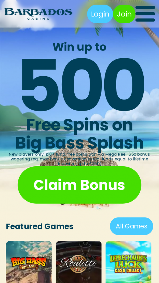 Barbadoscasino mobil screenshots