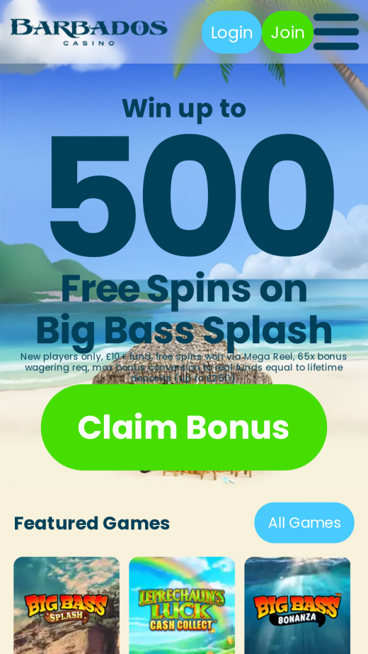 Barbadoscasino mobil screenshots