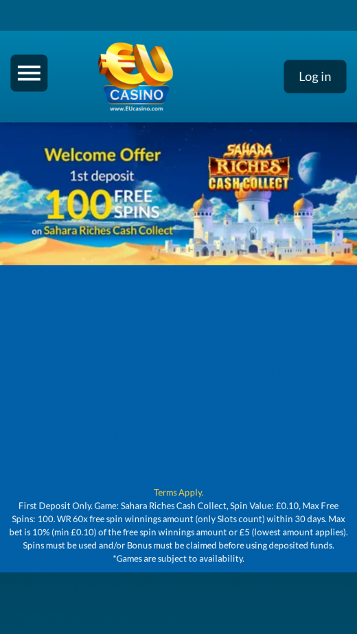 EUcasino mobil screenshots