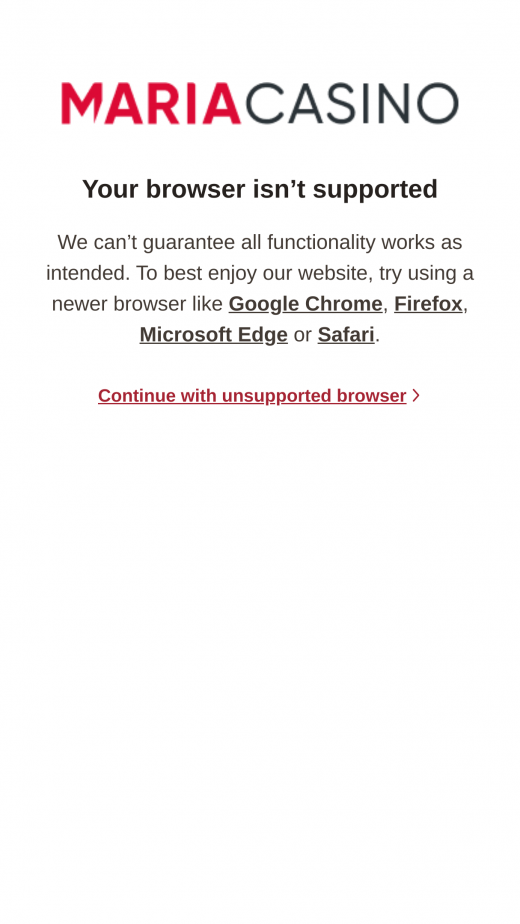 Maria Casino mobil screenshots