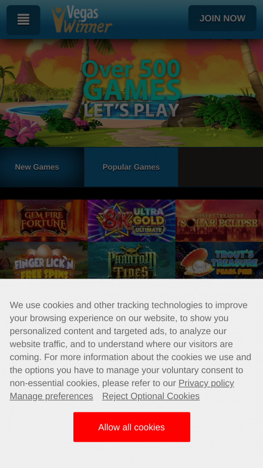 VegasWinner mobil screenshots