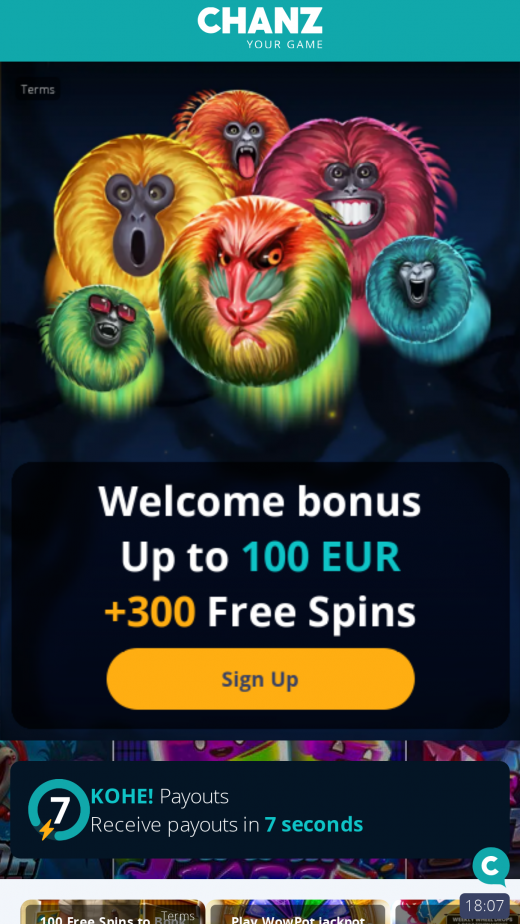 Chanz mobil screenshots