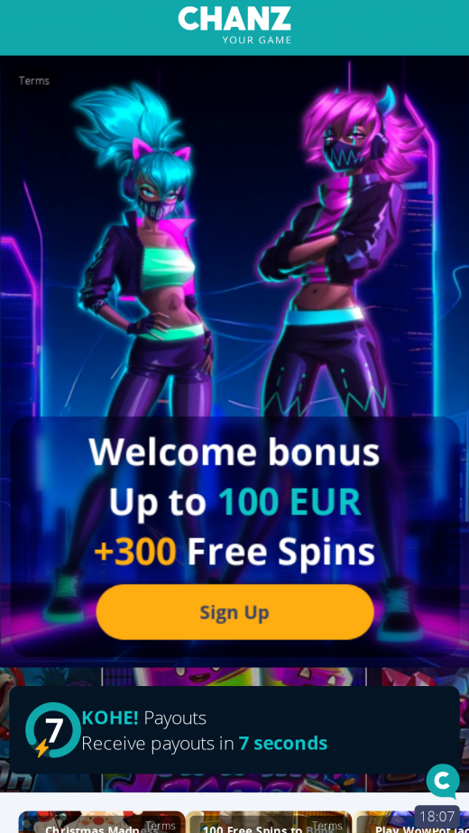 Chanz mobil screenshots