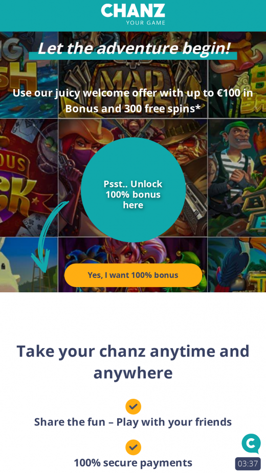 Chanz mobil screenshots