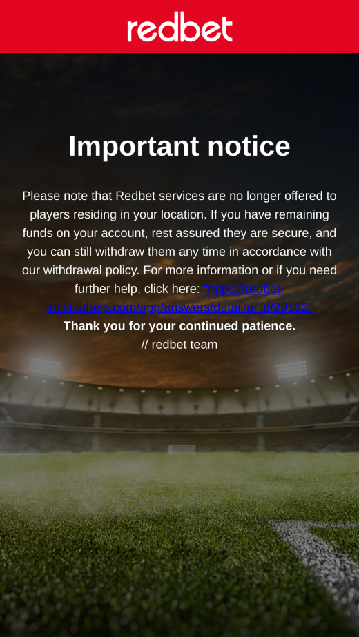 redbet mobil screenshots