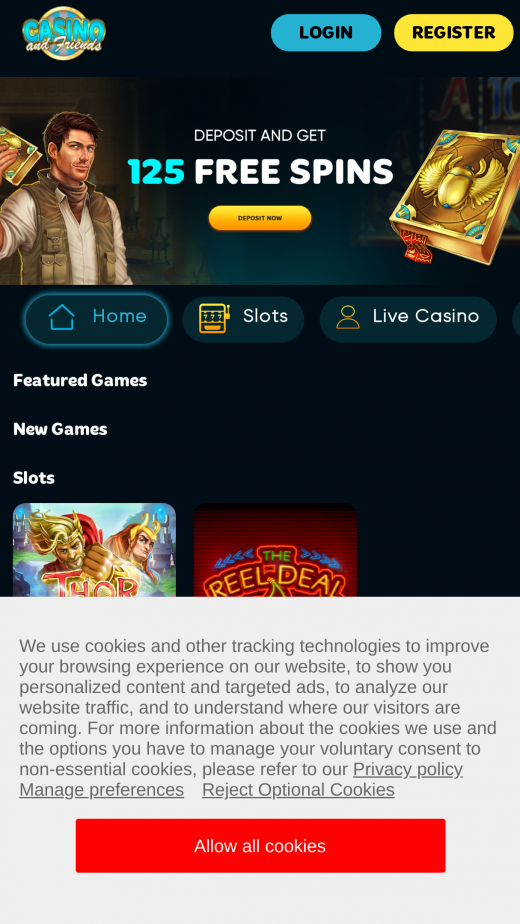 CasinoAndFriends mobil screenshots