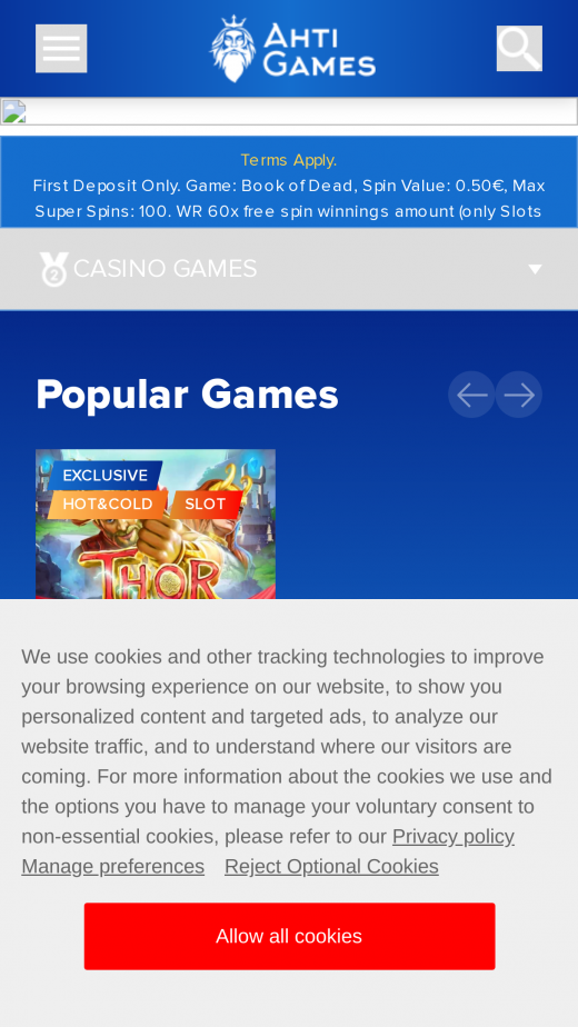 AHTI Games mobil screenshots