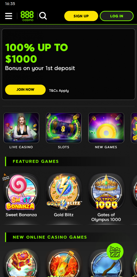 888Casino mobil screenshots