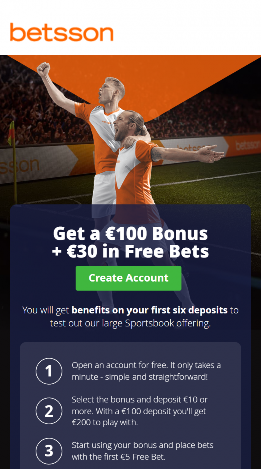 betsson Casino mobil screenshots