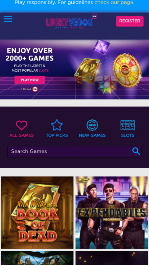 Lucky Vegas Casino mobil screenshots